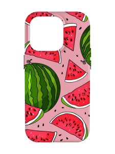 Матовий рожевий чохол на Apple iPhone 14 Pro Max :: Кавуни (принт 341)