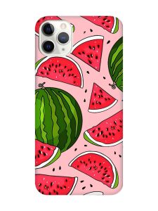 Матовий рожевий чохол на iPhone 11 Pro (5.8) :: Кавуни (принт 341)