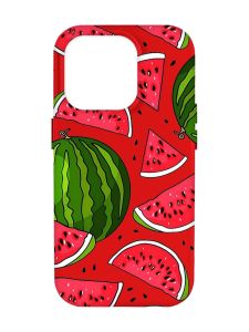 Матовий червоний чохол на Apple iPhone 14 Pro Max :: Кавуни (принт 341)