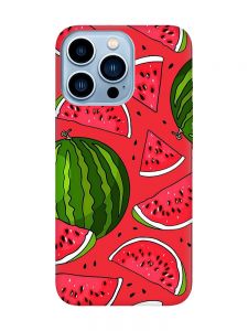 Матовий червоний чохол на Apple iPhone 13 Pro Max :: Кавуни (принт 341)
