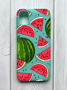 Матовий бірюзовий чохол на Samsung Galaxy A04E / A042 :: Кавуни (принт 341)