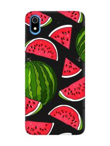 Матовий чорний чохол на Xiaomi Redmi 7A :: Кавуни (принт 341)