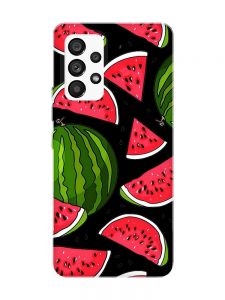 Матовий чорний чохол на Samsung Galaxy A53 4G/5G :: Кавуни (принт 341)