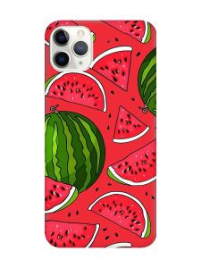 Матовий червоний чохол на iPhone 11 Pro Max (6.5) :: Кавуни (принт 341)