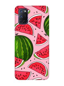 Матовий рожевий чохол на Oppo A52/A72/A92 :: Кавуни (принт 341)