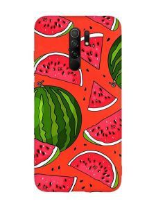 Матовий червоний чохол на Xiaomi Redmi Note 8 Pro :: Кавуни (принт 341)