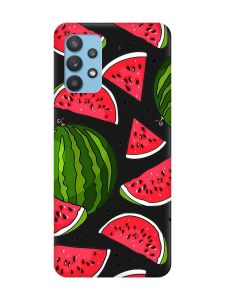 Матовий чорний чохол на Samsung Galaxy A32 :: Кавуни (принт 341)