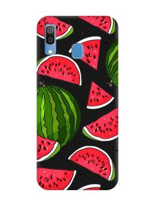 Матовий чорний чохол на Samsung Galaxy A30 (2019) / A20 (2019) :: Кавуни (принт 341)