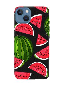 Матовий чорний чохол на Apple iPhone 13 :: Кавуни (принт 341)