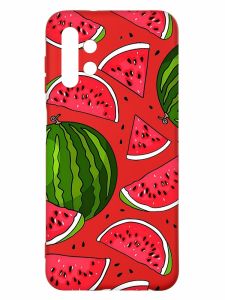Матовий червоний чохол на Samsung A13 4G :: Кавуни (принт 341)