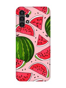 Матовий рожевий чохол на Samsung A13 4G :: Кавуни (принт 341)