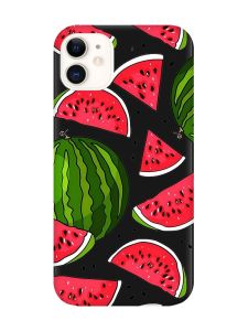 Матовий чорний чохол на Apple iPhone 11 (6.1) :: Кавуни (принт 341)