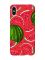 Матовий червоний чохол на iPhone XS MAX :: Кавуни (принт 341)
