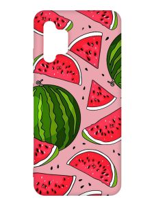 Матовий рожевий чохол на Samsung Galaxy A32 :: Кавуни (принт 341)