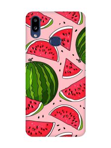 Матовий рожевий чохол на Samsung Galaxy A10s (A107) :: Кавуни (принт 341)