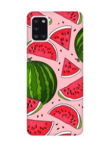 Матовий рожевий чохол на Samsung Galaxy A31 :: Кавуни (принт 341)