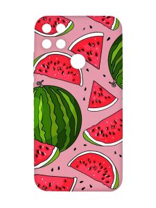 Матовий рожевий чохол на Xiaomi Redmi 10C :: Кавуни (принт 341)