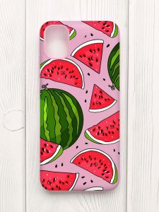 Матовий рожевий чохол на Samsung Galaxy A04E/A042 :: Кавуни (принт 341)