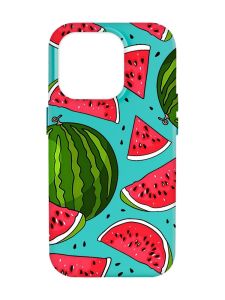 Матовий бірюзовий чохол на Apple iPhone 14 Pro Max :: Кавуни (принт 341)