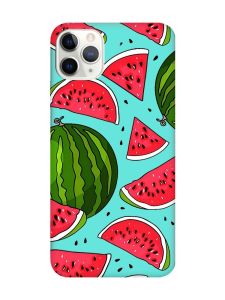 Матовий бірюзовий чохол на iPhone 11 Pro Max (6.5) :: Кавуни (принт 341)