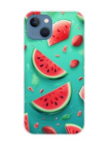 Магнітний чохол на iPhone 13 (6.1) із підтримкою MagSafe :: Скибки кавуна (принт 340)