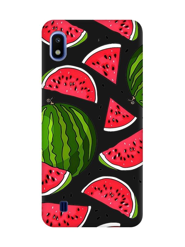 Матовий чорний чохол на Samsung Galaxy A10 (2019) A105 :: Кавуни (принт 341)