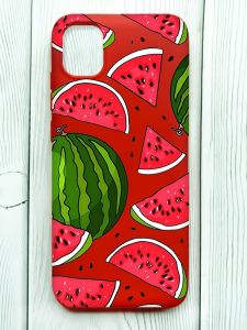 Матовий червоний чохол на Samsung Galaxy A04E/A042 :: Кавуни (принт 341)