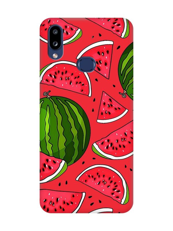 Матовий червоний чохол на Samsung Galaxy A10s (A107) :: Кавуни (принт 341)