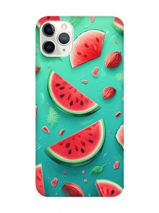 Чохол з бірюзовими боками на iPhone 11 Pro Max (6.5) :: Скибки кавуна (принт 340)