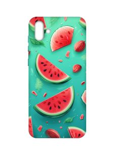 Чохол з бірюзовими боками на Samsung Galaxy A04 :: Скибки кавуна (принт 340)