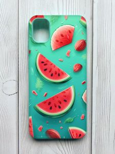 Чохол з бірюзовими боками на Samsung Galaxy A04E / A042 :: Скибки кавуна (принт 340)