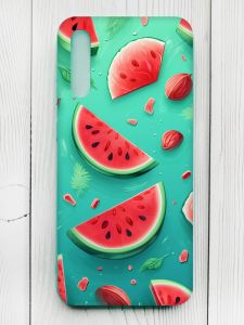 Чохол з бірюзовими боками на Samsung Galaxy A50 (2019) A505/A30s :: Скибки кавуна (принт 340)