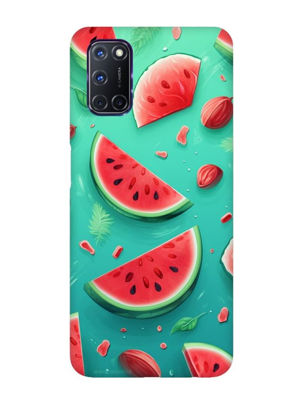 Чохол з червоними боками на Oppo A52/ A72/ A92 :: Скибки кавуна (принт 340)