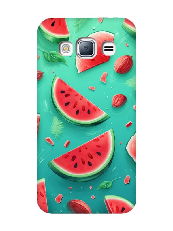 Чохол з рожевими боками на Samsung Galaxy J3 / J310 :: Скибки кавуна (принт 340)