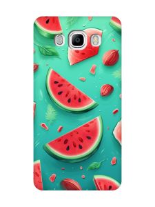 Чохол з рожевими боками на Samsung Galaxy J7(2016) J710 :: Скибки кавуна (принт 340)