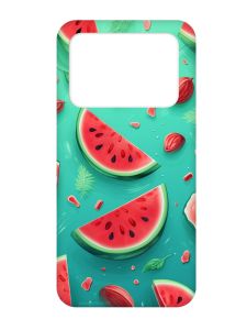 Чохол з рожевими боками на Xiaomi Poco X4 Pro 5G :: Скибки кавуна (принт 340)