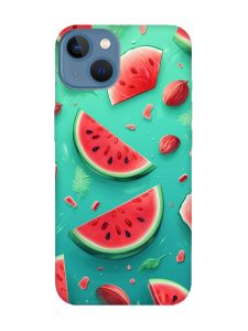 Чохол з червоними боками на Apple iPhone 13 :: Скибки кавуна (принт 340)