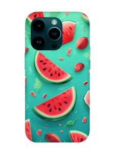 Чохол з червоними боками на Apple iPhone 14 Pro :: Скибки кавуна (принт 340)