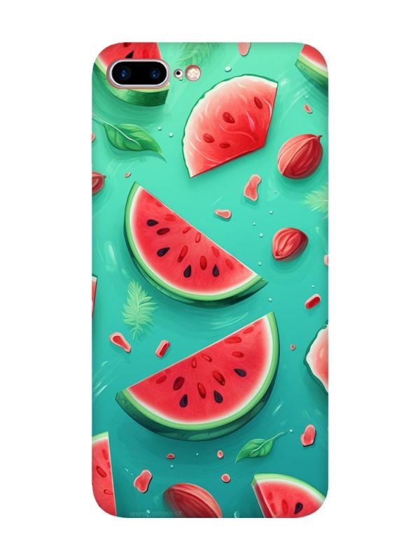 Чохол з червоними боками на iPhone 7 Plus/8 Plus :: Скибки кавуна (принт 340)