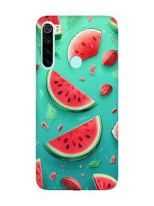 Чохол з рожевими боками на Xiaomi Redmi Note 8 :: Скибки кавуна (принт 340)