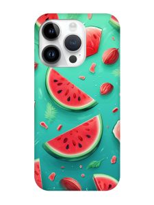 Чохол з чорними боками на Apple iPhone 14 Pro :: Скибки кавуна (принт 340)