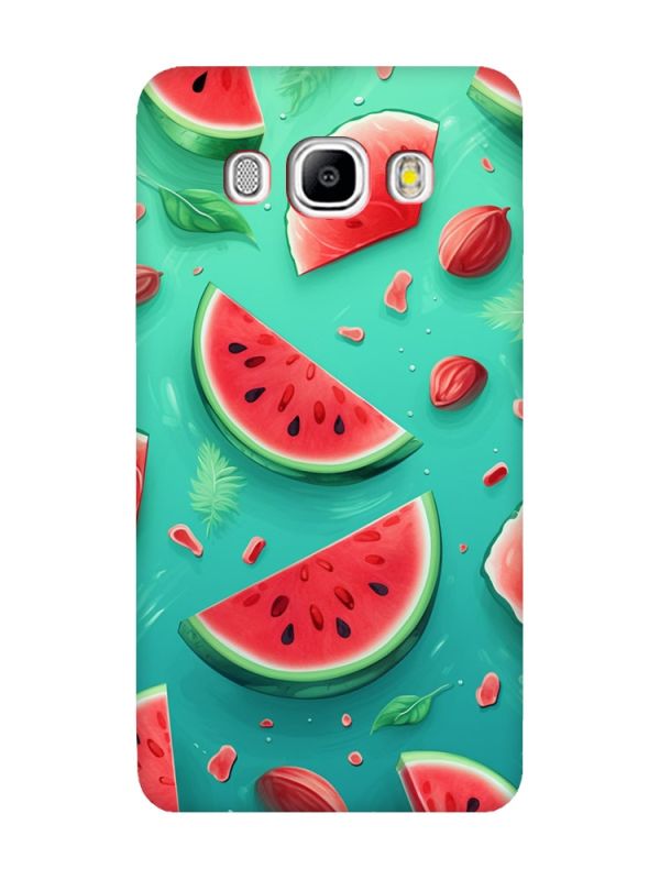 Чохол з червоними боками на Samsung Galaxy J5 (2016) J510 :: Скибки кавуна (принт 340)