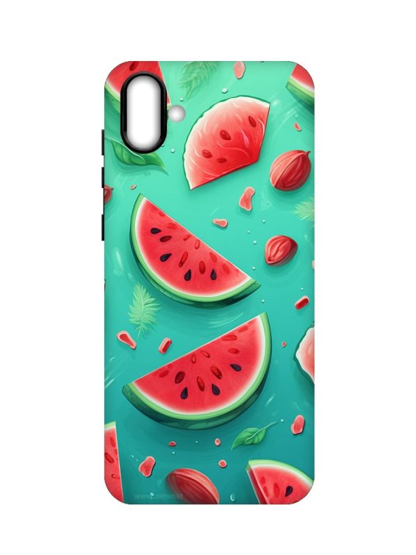 Чохол з чорними боками на Samsung Galaxy A04 :: Скибки кавуна (принт 340)