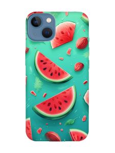 Чохол з рожевими боками на Apple iPhone 13 :: Скибки кавуна (принт 340)