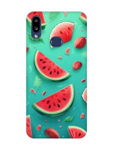 Чохол з чорними боками на Samsung Galaxy A10ѕ A107 :: Скибки кавуна (принт 340)