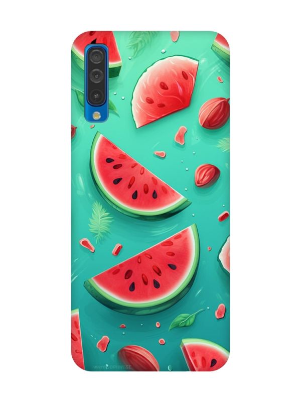 Чохол з чорними боками на Samsung Galaxy A50 (2019) A505/A30s :: Скибки кавуна (принт 340)