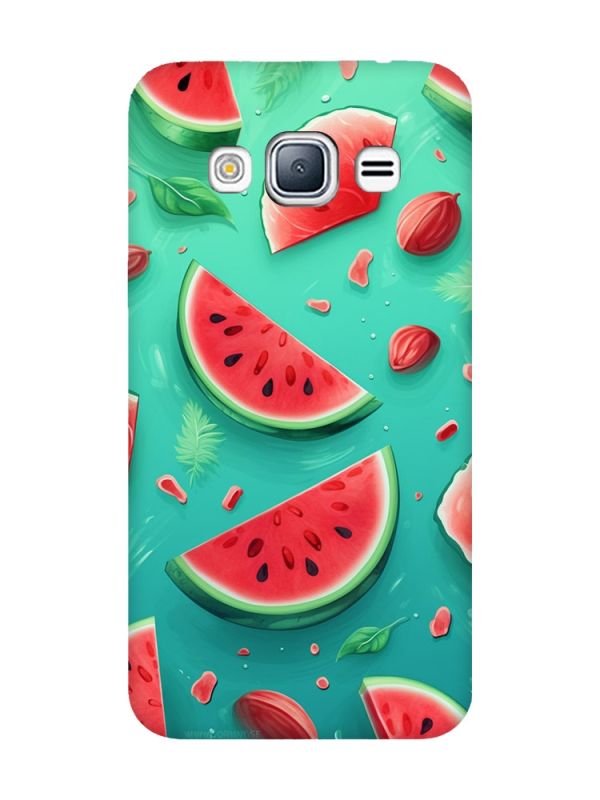 Чохол з чорними боками на Samsung Galaxy J3 / J310 :: Скибки кавуна (принт 340)