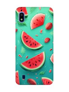 Чохол з рожевими боками на Samsung Galaxy A10 (2019) A105 :: Скибки кавуна (принт 340)