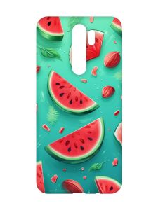 Чохол з чорними боками на Xiaomi Redmi Note 8 Pro :: Скибки кавуна (принт 340)