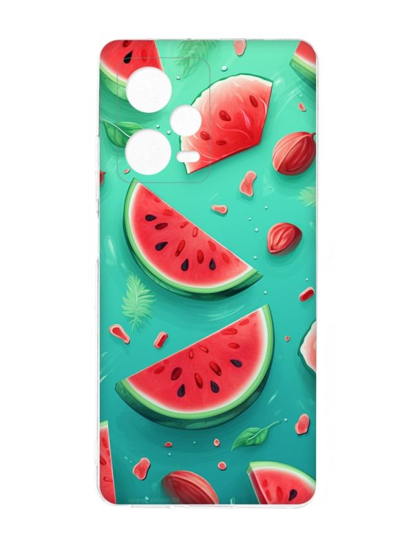 Чохол на Xiaomi Redmi Note 12 Pro 5G :: Скибки кавуна (принт 340)